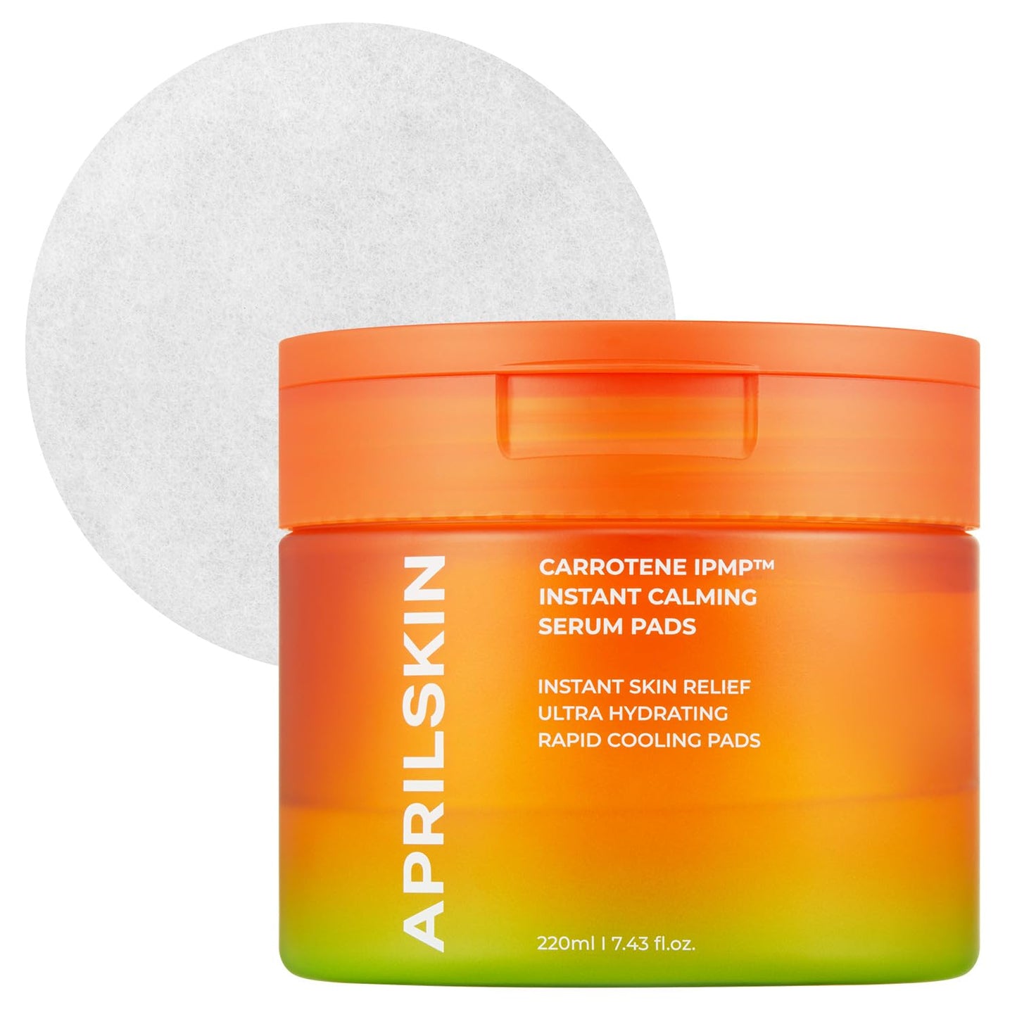 Carrotene IPMP™ Instant Calming Serum Toner Pads | 5-Minute Cooling Serum Pads | Vegan, Cruelty-Free | Non-Comedogenic | Toner-Serum-Sheet Mask All-In-One | Korean Skin Care, 80 Pads