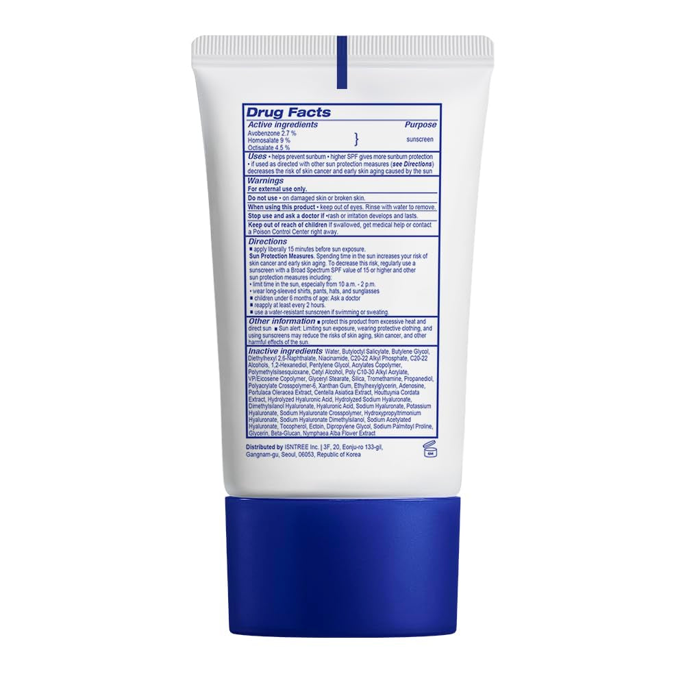 Hyaluronic Acid Daily Sun Gel 50Ml, 1.69 Fl Oz | SPF 30 | Korean Skincare | Moisturizing | No White Cast | Lightweight | Mild Formula | Daily SPF | Korean Sunscreen | Broad Spectrum