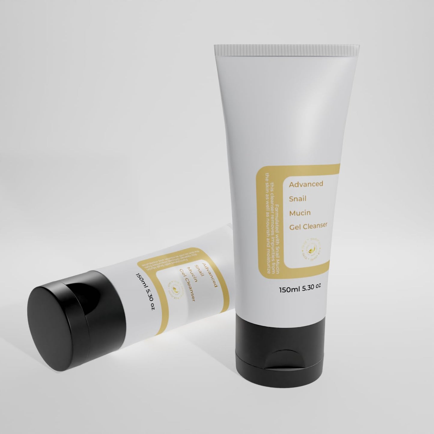 Advanced Snail Mucin Gel Cleanser, 5.07 Fl Oz/150 Ml Rich Daily Deep Cleansing for Dry & Sensative Skin Luxury Korean Skincare Not Tested on Animals No Parabens