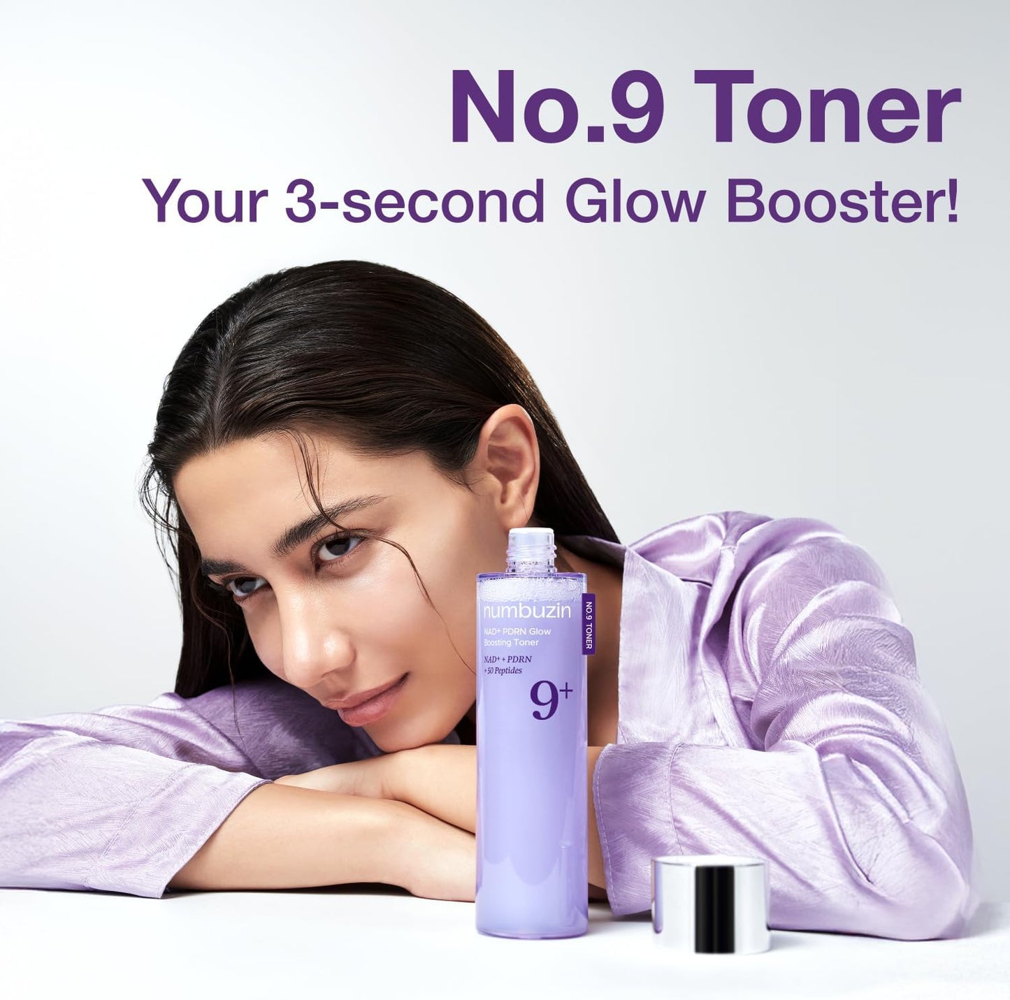 No.9 Toner | NAD+ PDRN Glow Boosting Toner | Glowing, Firming, Hydrating, Elasticity, Wrinkles, Fine Lines, Korean Skincare | Salmon PDRN, Peptides, NAD | Essence for Dry Skin | 5.07 Fl. Oz