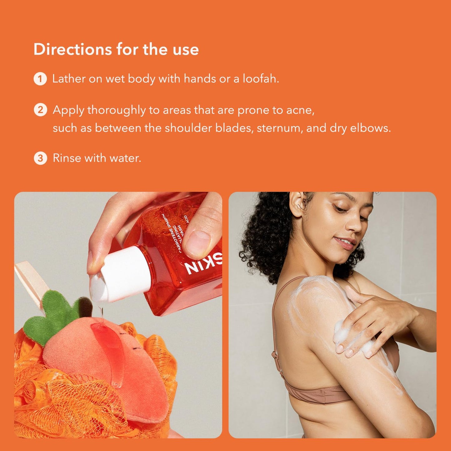 Carrotene IPMP™ Exfoliating Body Wash | Salicylic Acid Body Wash Improve Rough & Bumpy Skin, Body Acne, Keratosis Pilaris with Niacinamide & Ceramides | Vegan & Cruelty-Free | 10.14 Fl.Oz