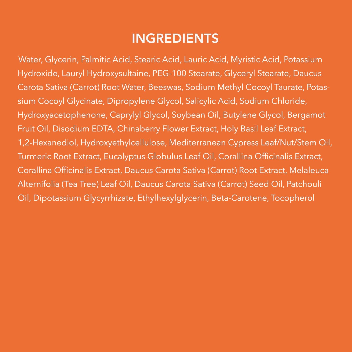 Carrotene Clarifying Foam Cleanser - Deep Cleansing with Bhas & Sebum Control for Oily, Sensitive, Acne-Prone Skin - 120Ml - Vegan, Cruelty Free