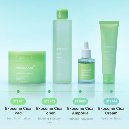 Exosome Cica Toner | Daily Soothing Toner with Exosome Cica, Heartleaf, Tea Tree, 12 Kinds of Cica | Low Irritation, Sebum Care Korean Skin Care, for Stressed Skin (210Ml / 7.10 Fl.Oz.)