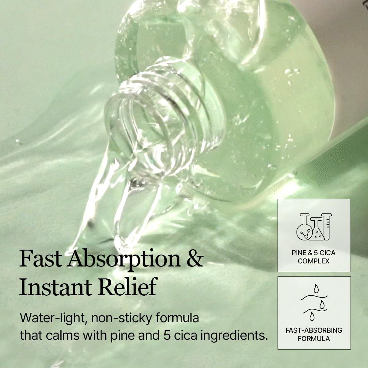 Pine Calming CICA Toner 8.45 Fl Oz, Low-Acidic Hydrating Toner for Face with Pine CICA, BHA + LHA, and Hyaluronic Acid for Soothing, Exfoliating, and Restoring Skin Balance, Korean Skincare