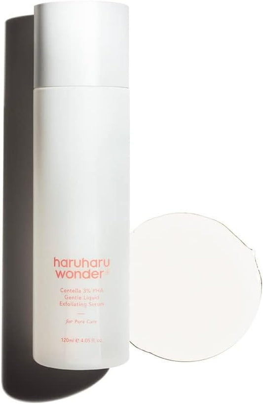 Wonder Centella 3% PHA Gentle Liquid Exfoliating Serum 4.06 Fl Oz, Gentle Exfoliator, Formula for Sensitive Skin, Glow Facial Serum, Vegan, Cruelty Free, Korean Skincare