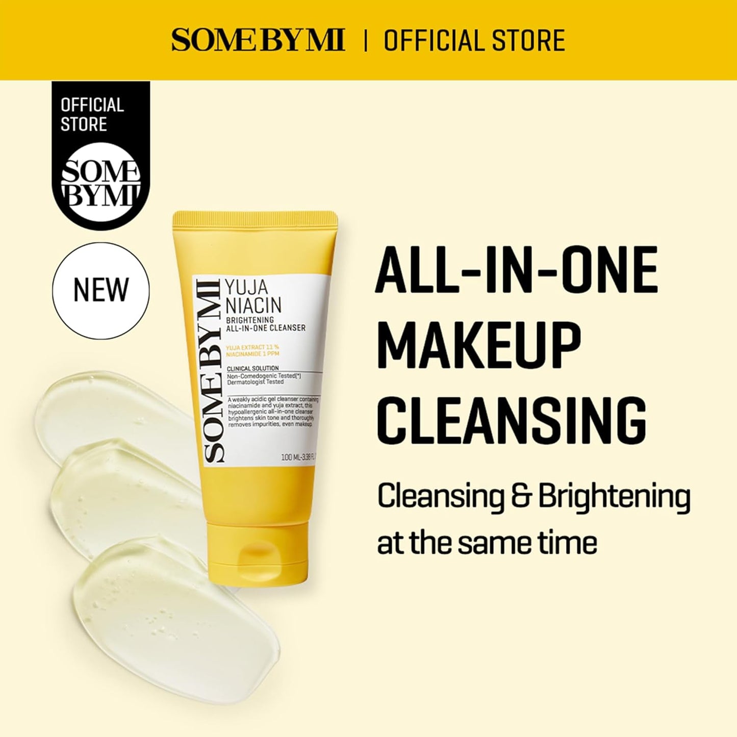 Yuja Niacin Brightening All in One Cleanser - 3.38Oz, 100Ml - Mild Daily Face Wash for Dull-Looking Skin - Low Ph Formula with No Irritation - Pore and Sebum Care - Korean Skin Care