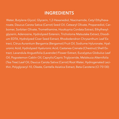 Carrotene Clarifying Facial Serum | Vegan, Non-Comedogenic | Blemish Clear, Dark Spot Corrector | Korea Skincare | Oily Skin, Sensitive Skin, Bumpy Skin | 1.25 Fl.Oz