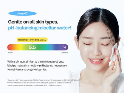 Pure Cleansing Water | Triple Micellar Technology for Sensitive Skin, Makeup Remover & Hydrating Cleanser, Korean Skincare 16.9 Fl Oz (500Ml)