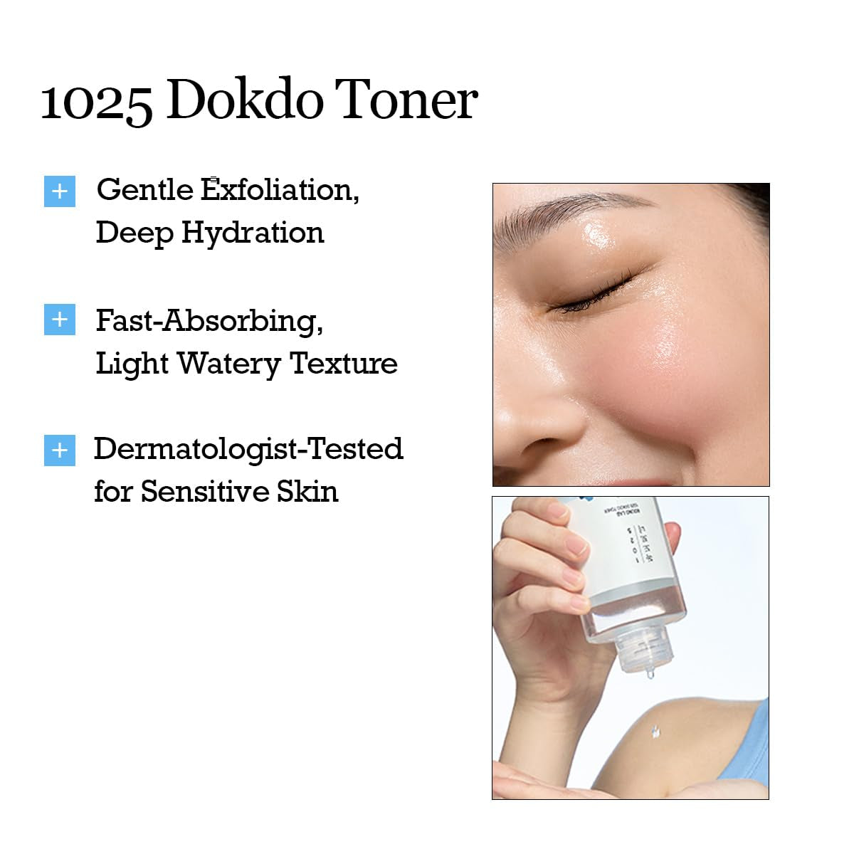 1025 Dokdo Toner 6.76 Fl Oz, Oil Control and Reduces Excess Sebum, Gentle Exfoliating Facial Toner, Deep Sea Water for Moisturization, Soft Finish without Stickiness, Korean Skin Care