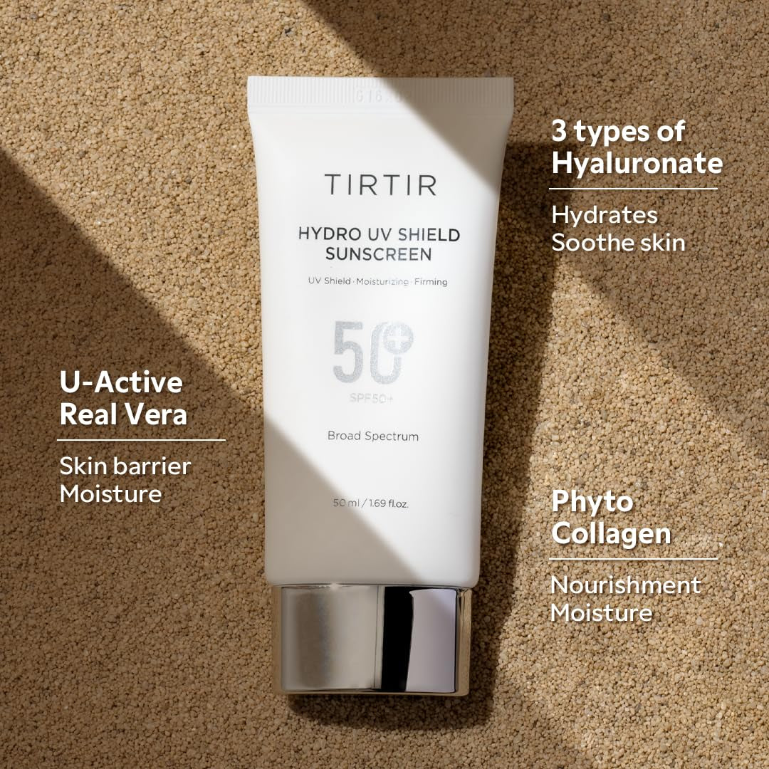 Hydro UV Shield Sunscreen | SPF 50+ UVA/UVB Protection, Lightweight, No White Cast, Non-Greasy, Korean Sunscreen, 1.69 Fl Oz (Pack of 1)