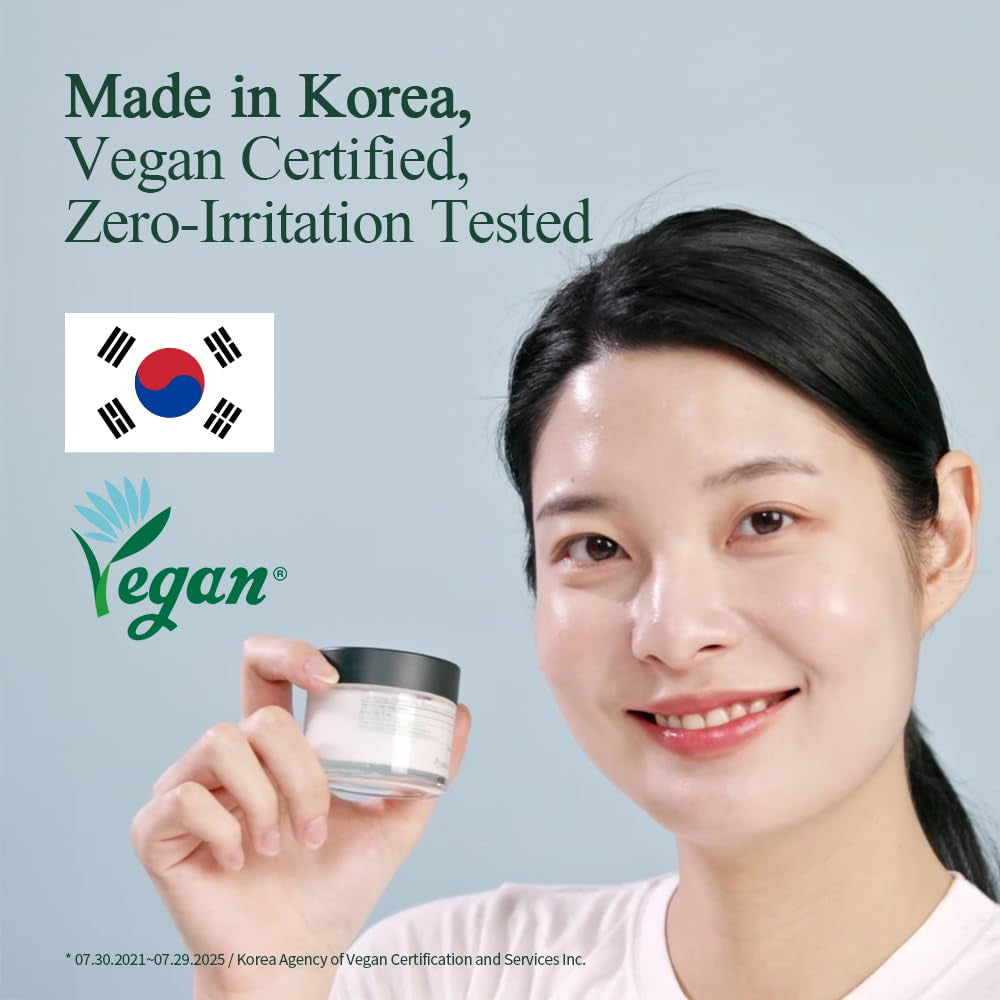 PKY Calming Moisture Barrier Cream Instantly Soothes Sensitive Skin, Hyaluronic Acid & Ceramide for Hydration, Vegan, Korean Skincare (1.69 Fl. Oz, 50Ml)