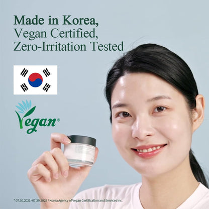 PKY Calming Moisture Barrier Cream Instantly Soothes Sensitive Skin, Hyaluronic Acid & Ceramide for Hydration, Vegan, Korean Skincare (1.69 Fl. Oz, 50Ml)