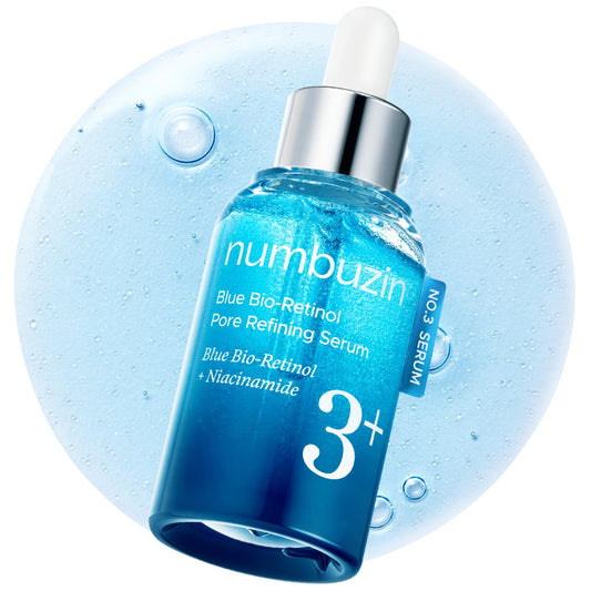 No.3 Retinol Serum | Blue Bio-Retinol Pore Refining Serum | Tightening, Firming, Korean Skincare | Niacinamide, Peptide, Salicylic Acid (BHA) | Beginner-Friendly Retinol | 1.01 Fl.0Z