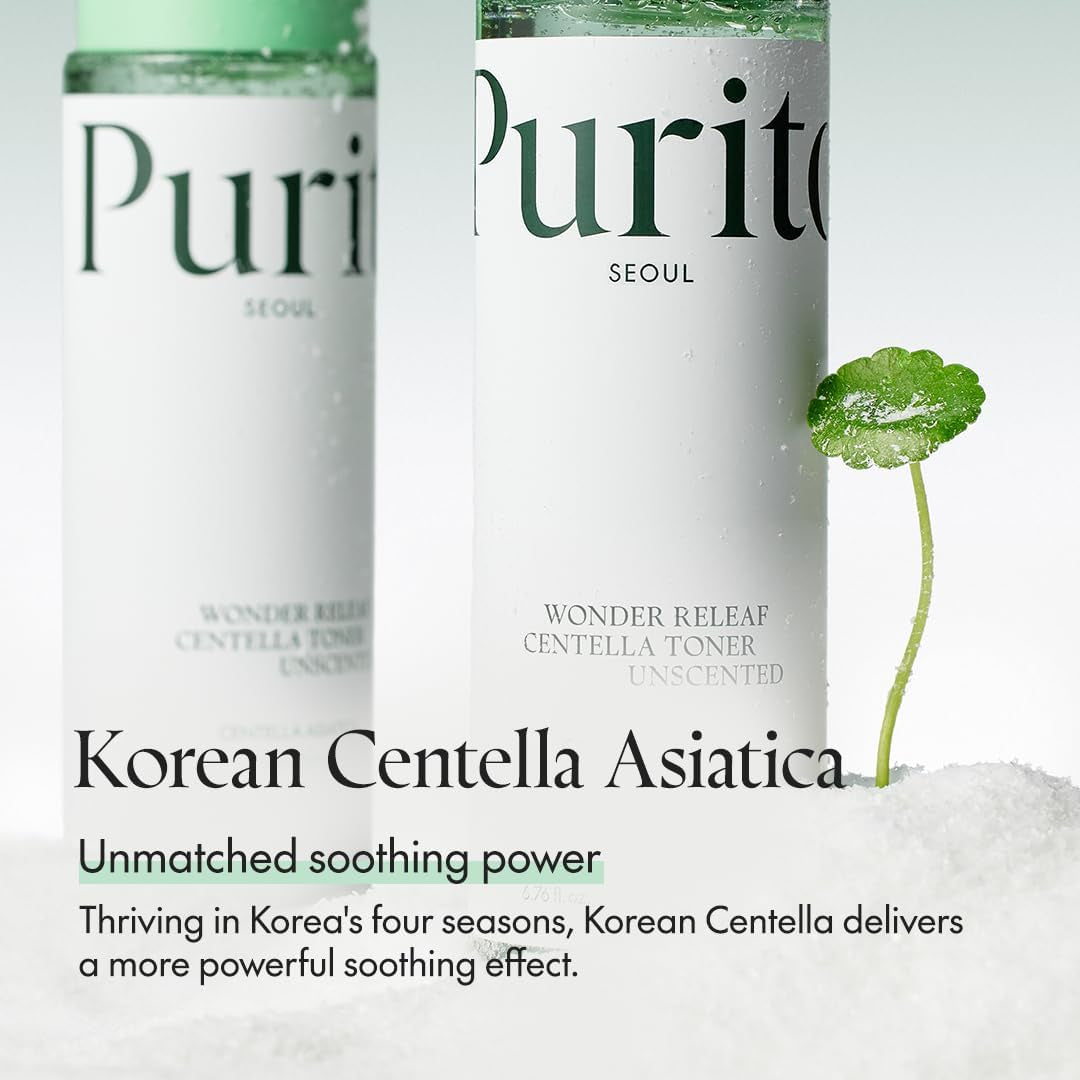 Seoul Wonder Releaf Centella Toner Unscented Korean Centella, for Sensitive Skin, Soothing, Facial Toner for Face, K-Beauty, 200Ml 6.76 Fl.Oz