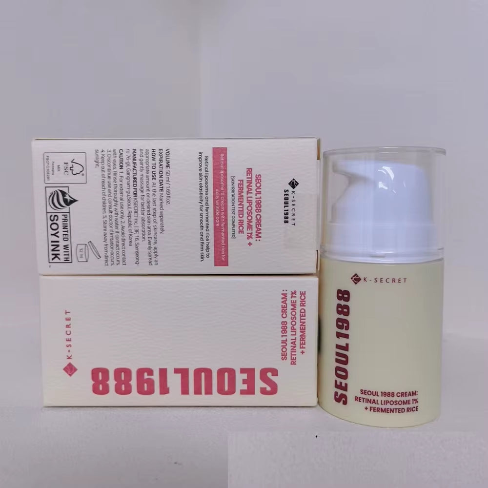 Korean Seoul 1988 Serum Retinol Black Ginseng Essence ,Facial Essence Eye Cream, anti Aging Moisturizing Snail Cream Skin Care