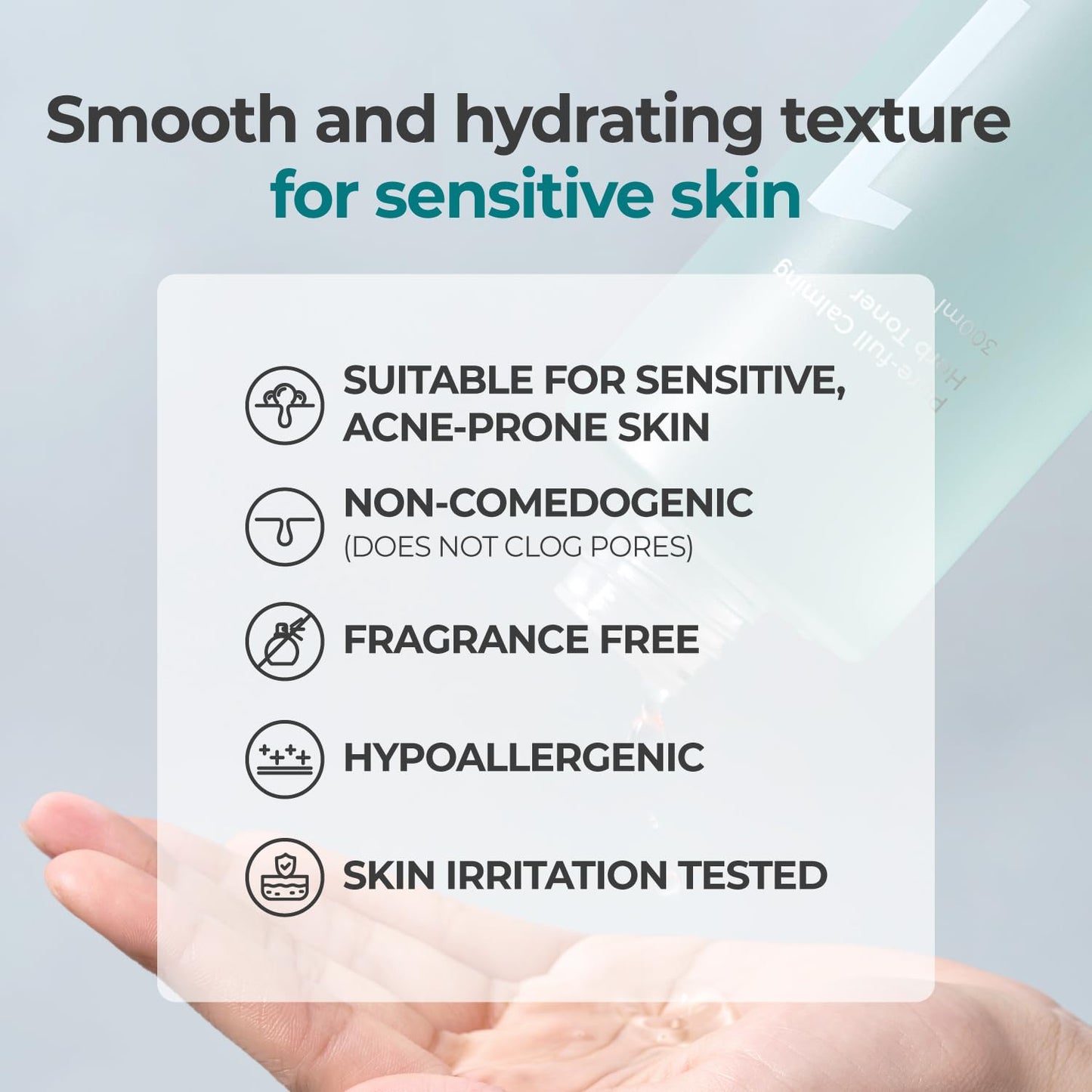 No.1 Toner | Pure-Full Calming Herb Toner | Breakouts, Redness, Excess Oil Control | Centella Asiatica, Heartleaf, Licorice Root | Acne-Prone, Sensitive Skin | 10.14 Fl. Oz.