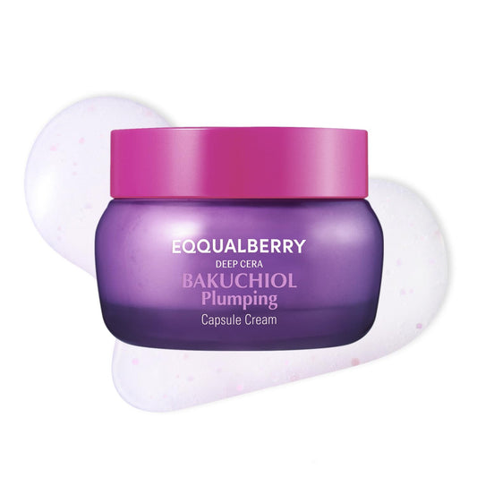 Bakuchiol Plumping Capsule Cream – Retinol Alternative Moisturizer for Firming and Pore Care with 99% Pure Bakuchiol, 5 Types of Collagen & Ceramide Complex, 1.69 Fl.Oz / 50Ml