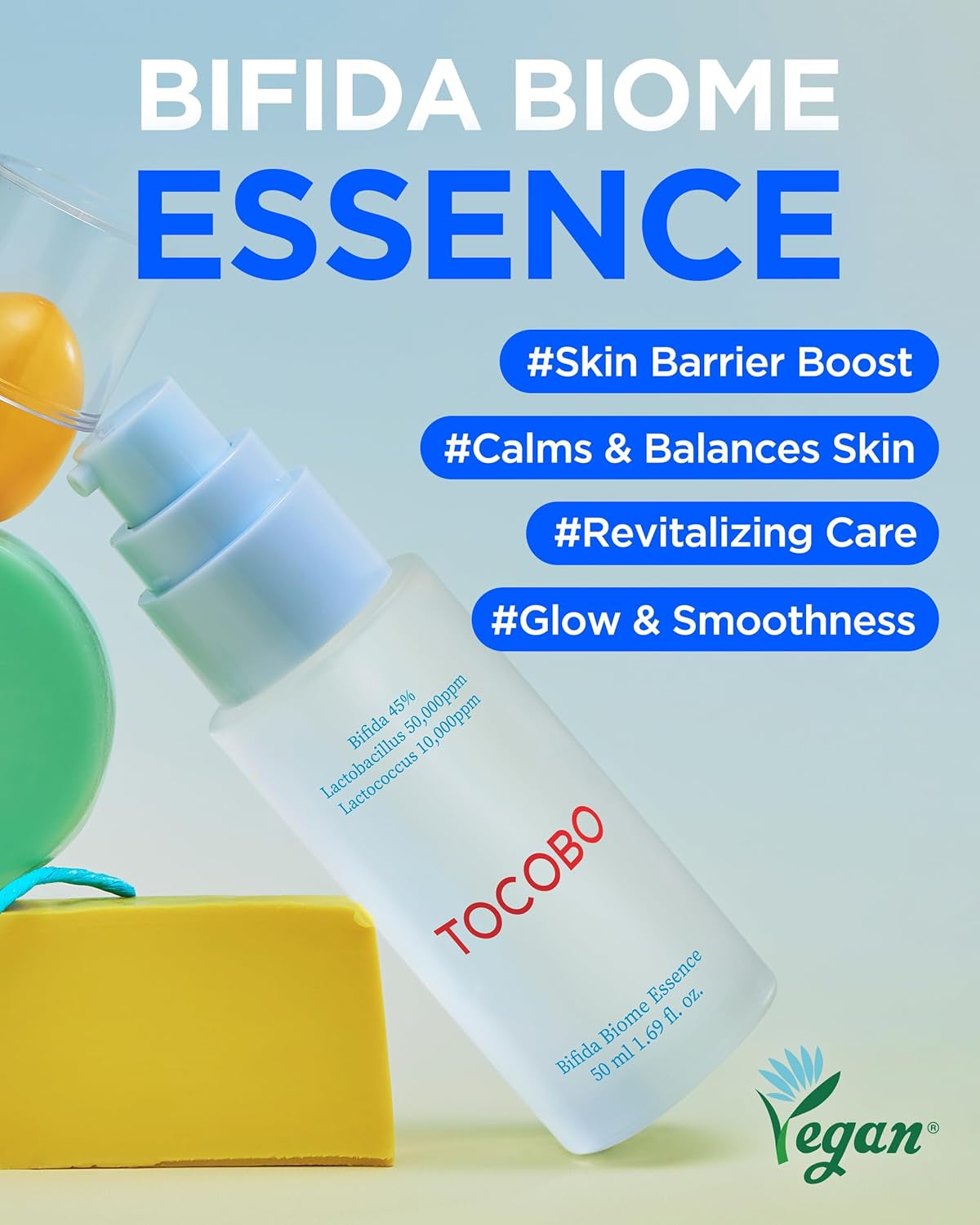 Bifida Biome Essence 1.69 Fl Oz / 50Ml | All in One, Skin Repair Serum, Skin Barrier Essence | Natural Ingredients, Vegan Essence, Cruelty Free, Korean Vegan Essence