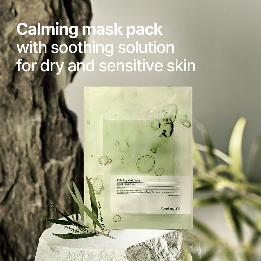 PKY Ceramide Calming Mask Pack 10 PCS - Korean Face Mask Skin Care Products, Beauty Face Mask Containing Panthenol, Hyaluronic Acid, Tea Tree, Shea Butter, Squalene and Cica