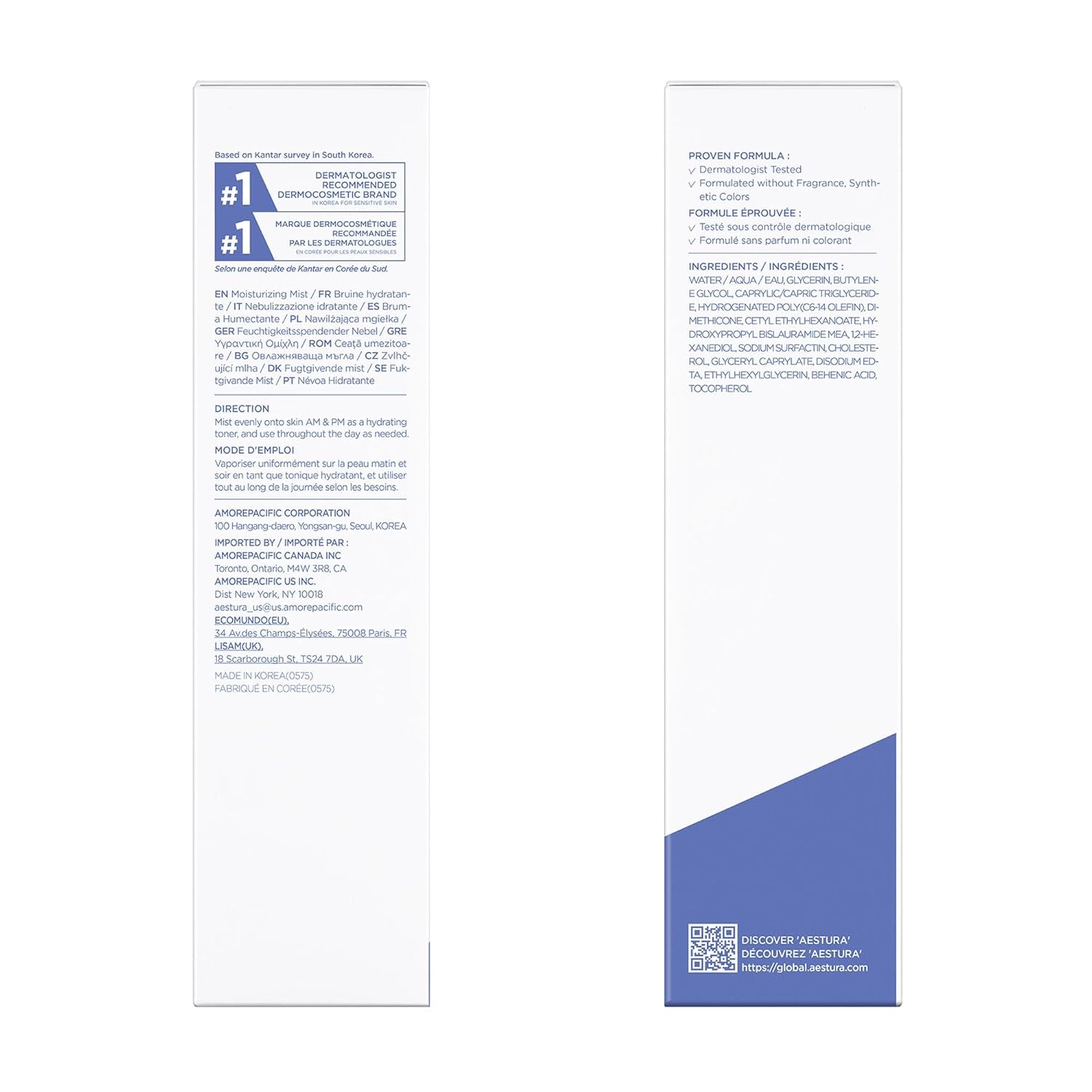 ATOBARRIER365 Cream Mist with 10,000Ppm Ceramides | Moisture Barrier Support, Ultra-Fine Moisturizing Mist, Suitable for Dry Skin, 120ML / 4.06 Fl.Oz.