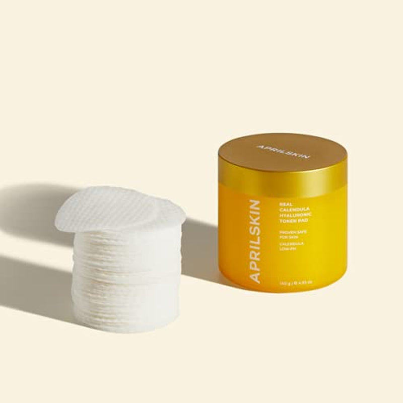 Calendula PHA Hyaluronic Toner Pads | Vegan, Cruelty Free | Exfoliating, Refining Pores & Hydrating for Dry, Sensitive, Acne-Prone Skin | 60 Pads | No Sulfates and Artificial Fragrance