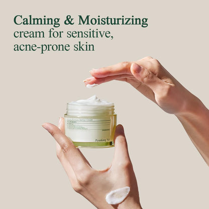 PKY Calming Moisture Barrier Cream Instantly Soothes Sensitive Skin, Hyaluronic Acid & Ceramide for Hydration, Vegan, Korean Skincare (1.69 Fl. Oz, 50Ml)