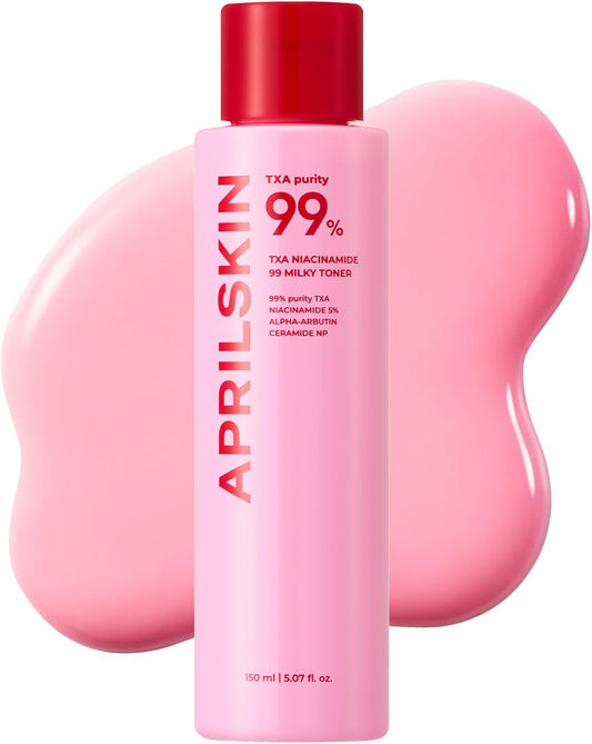 Txa+Niacinamide 99 Pink Milky Toner | 99% High-Purity TXA 3%+ Niacinamide 5% for Brightening | Highly Concentrated Cream Toner | Deep Moisturizing Formula for Dull Skin | 5.07 Fl.Oz.