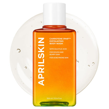 Carrotene IPMP™ Exfoliating Body Wash | Salicylic Acid Body Wash Improve Rough & Bumpy Skin, Body Acne, Keratosis Pilaris with Niacinamide & Ceramides | Vegan & Cruelty-Free | 10.14 Fl.Oz