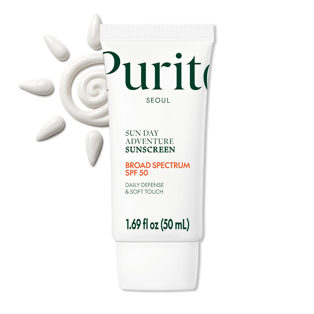 Sun Day Adventure Korean Sunscreen Smoothest and Lightest Texture Broad Spectrum SPF 50 UVA & UVB Protection No White Cast Oil Free for All Skin Types Vegan Daily Skin Care 50Ml, 1.69 Fl.Oz