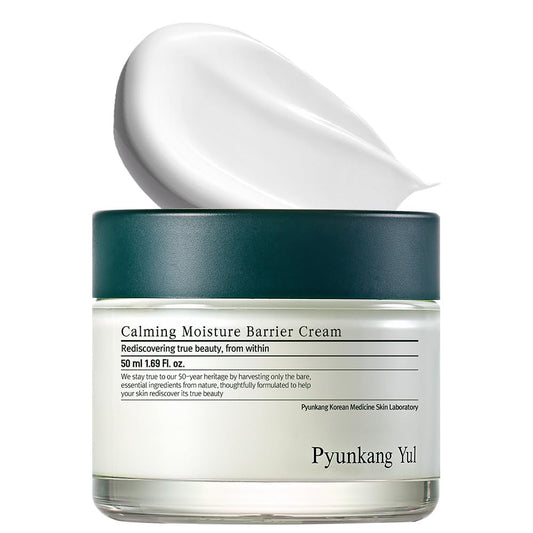 PKY Calming Moisture Barrier Cream Instantly Soothes Sensitive Skin, Hyaluronic Acid & Ceramide for Hydration, Vegan, Korean Skincare (1.69 Fl. Oz, 50Ml)