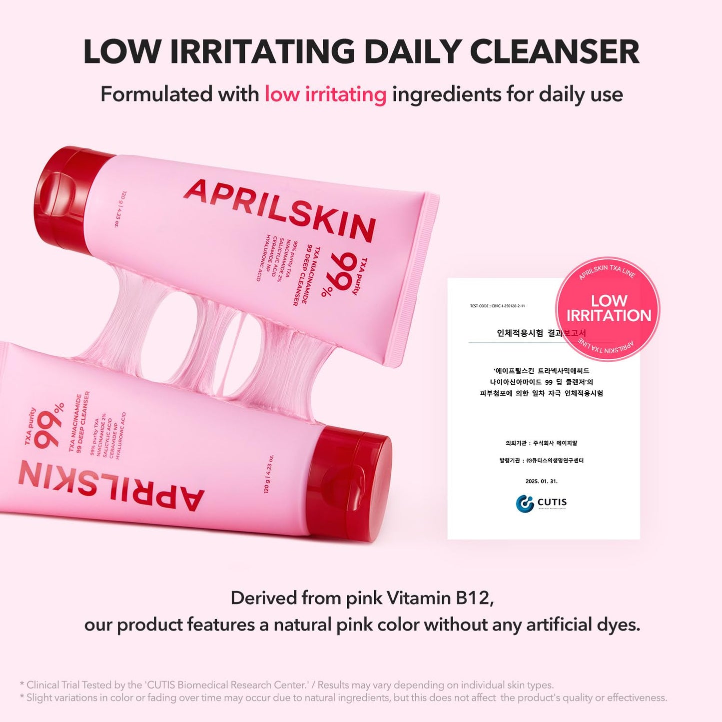 TXA Niacinamide 99 Pore Care Pink Bubble Gum Deep Cleanser | 99% High-Purity Txa+Niacinamide | All-In-One Cleanser: Deep Cleansing, Blackhead Care, Pore Care, Moisturizing | 4.23 Fl.Oz.