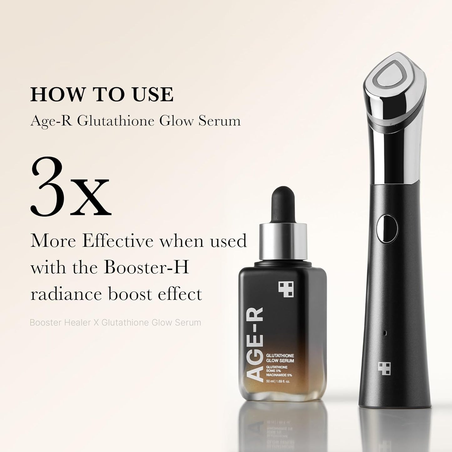 AGE-R Glutathione Glow Serum - Antioxidant & Elasticity Care Serum for 24Hr Pure Radiance, Korean Glass Glow Skin, Daily Use for Youthful Skin, Korean Skincare