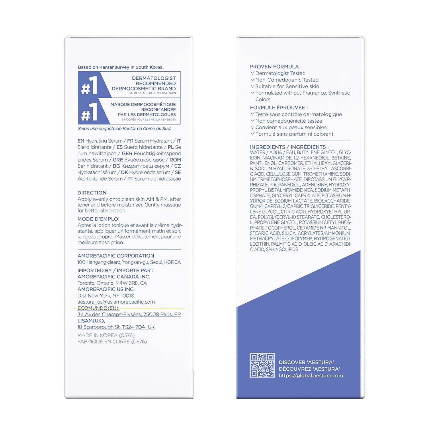 ATOBARRIER365 Hydro CERA-HA Face Serum with Ceramide, Hyaluronic Acid, and Niacinamide for Skin Moisture Barrier Repair | Deep Hydration, Suitable for Dry & Sensitive Skin, 30ML / 1.01 Fl.Oz.