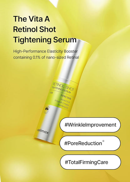 the Vita a Retinol Shot Tightening Serum | with Pure Vitamin a Retinol, Peptide, Pore Minimizer, Wrinkles & Fine Lines, Firmer Skin, Anti-Aging, Skin Smoothing 30Ml