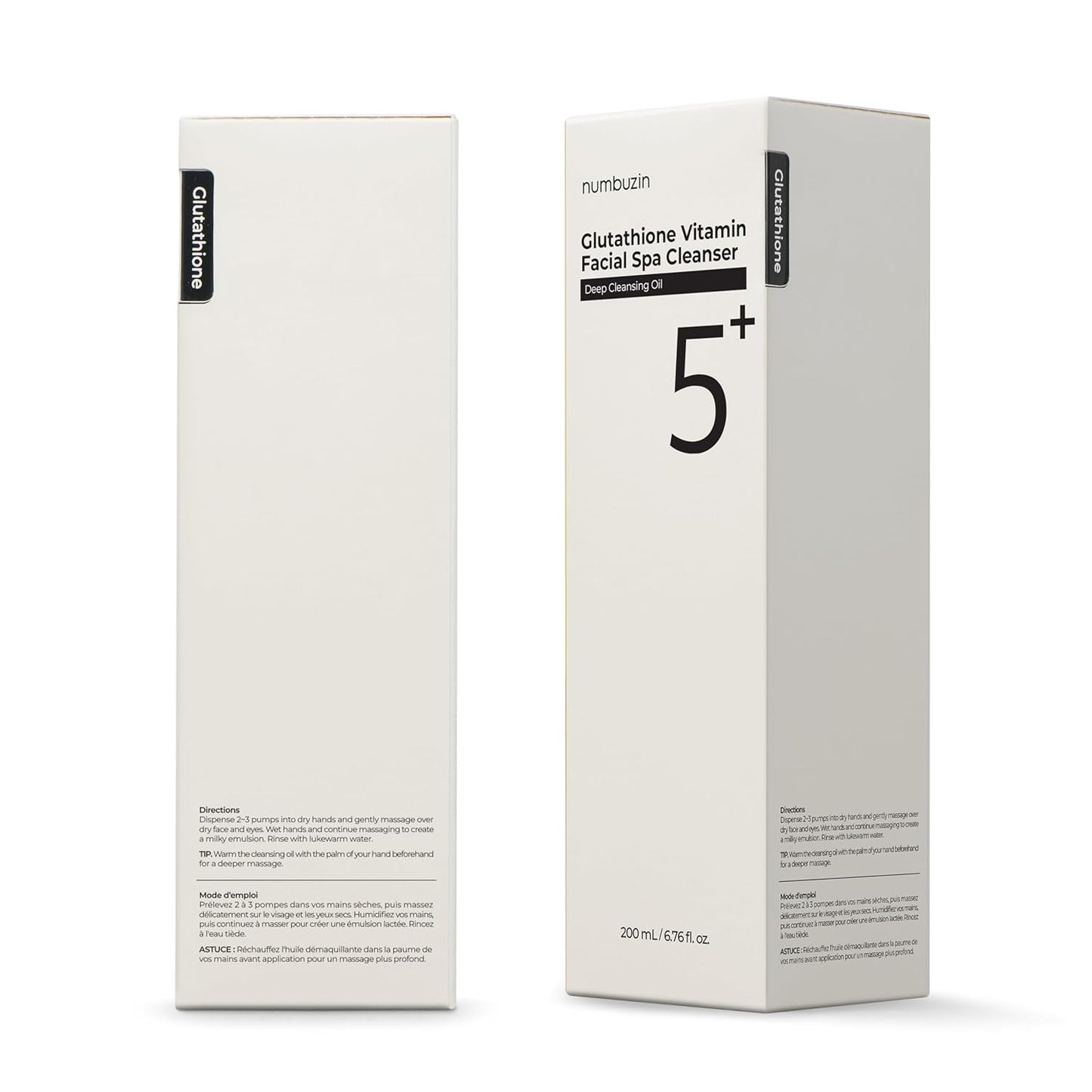 No.5 Cleansing Oil | Glutathione C Facial Spa Cleanser | Gentle Cleanser for Blackhead, Pore, Makeup Remover | Vitamin C, Niacinamide | Double Cleansing, Korean Skincare | 6.76 Fl. Oz.