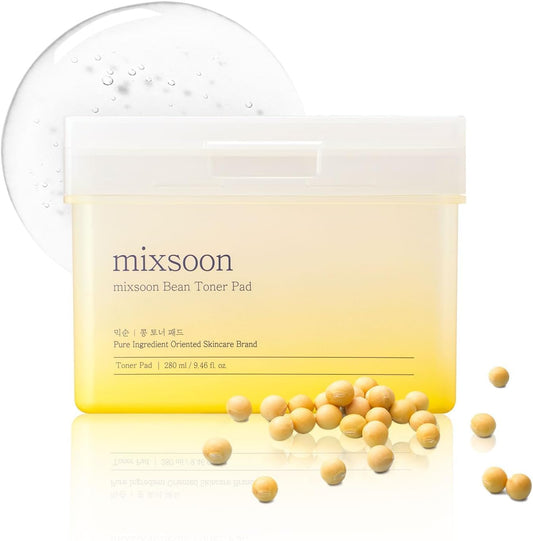 Bean Toner Pad,Moisturizing, Elasticity,Exfoliation, Bean Extracts, Cotton Pad (180Ml/6.08Fl.Oz/70 Sheets)