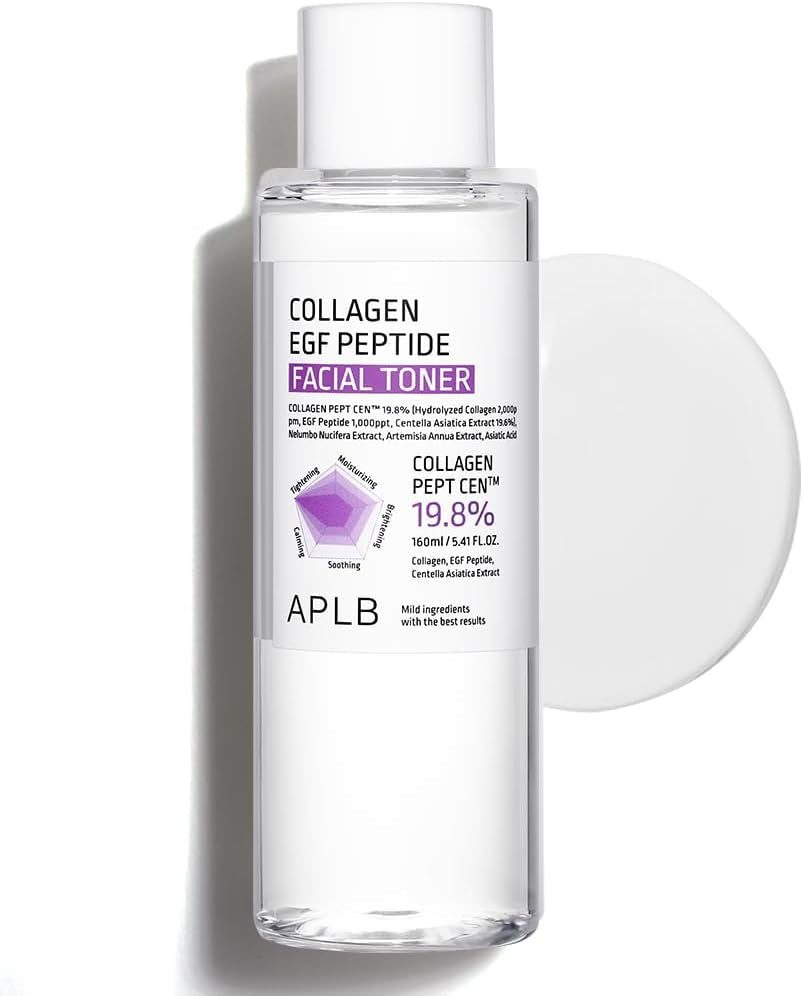 Collagen EGF Peptide Facial Toner | Collagen PEPT CEN™ 19.8% 5.41 Fl.Oz/Korean Skincare, Elasticity Care, Replenishing Moisture, Revitalize for Gentle and Improve Skin Texture