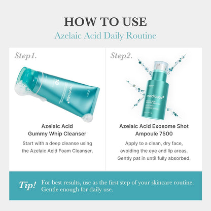 Azelaic Acid Exosome Shot Serum 7500 – Deep Hydration for Smooth, Even Skin Texture | Use for after Spot Care, with Azelaic Acid, Niacinamide | Korean Skincare, 30Ml / 1.01 Fl.Oz