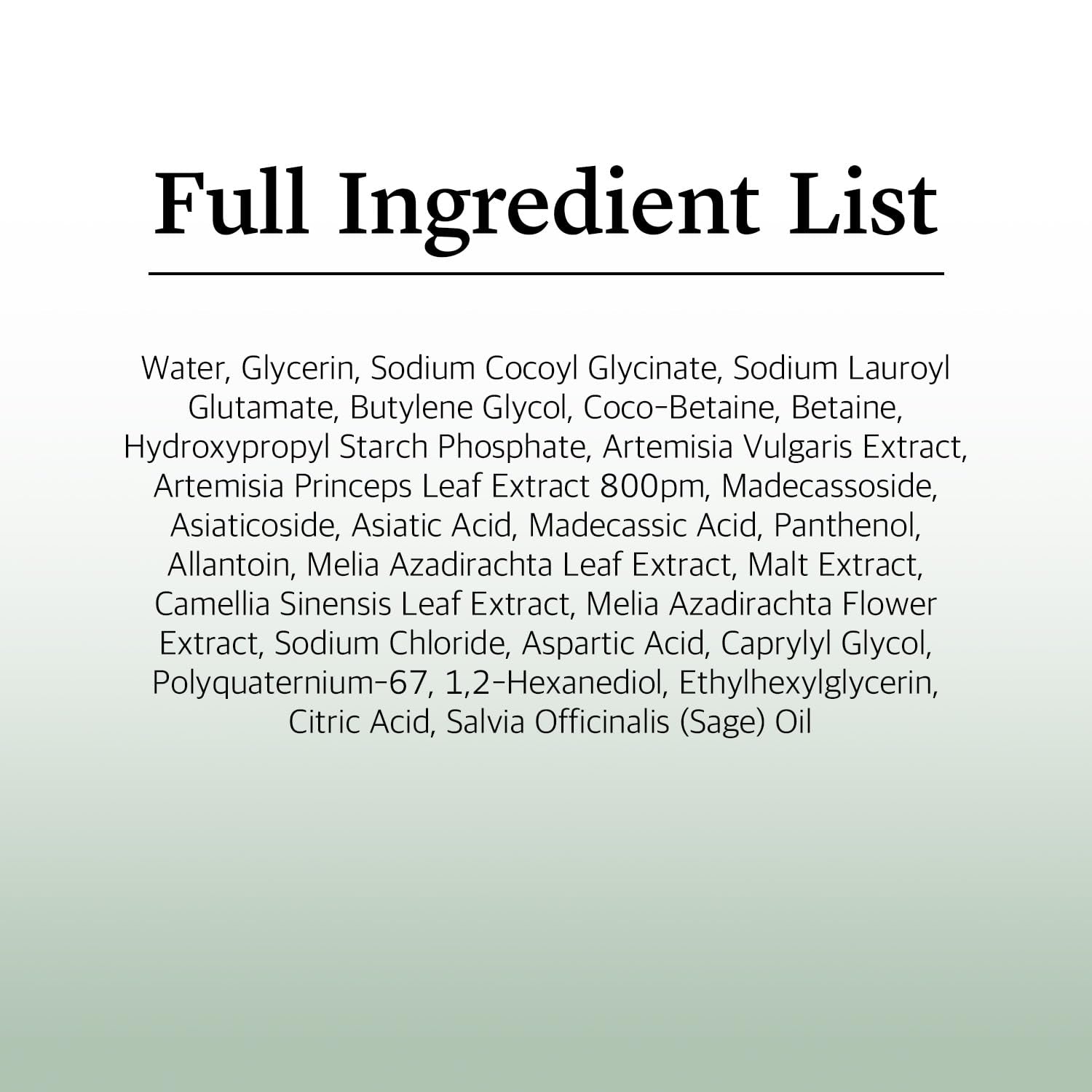 Mugwort Calming Cleanser | Cleanse and Calm Simultaneously, Formulated with 4-CICA, Soothing, Low Ph, Moisturizing, Cream Type Cleanser (5.07 Fl.Oz)