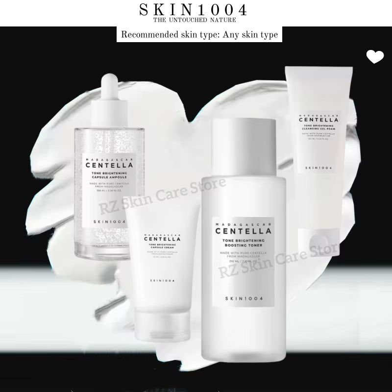 SKIN1004 Centella Skincare Korean 4Pc/Set Madagascar Moisturize Toner Serum Whitening Cream Face Wash Cleansing Oil Essence