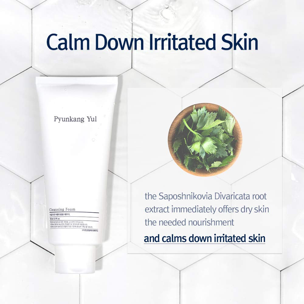 Cleansing Foam - Korean Facial Wash for All Skin Types - Zero-Irritation Face Washer Extracted from Coconut - Moisturized Skin & Creating Moisture Barrier after Cleansing - 5.1 Fl. Oz