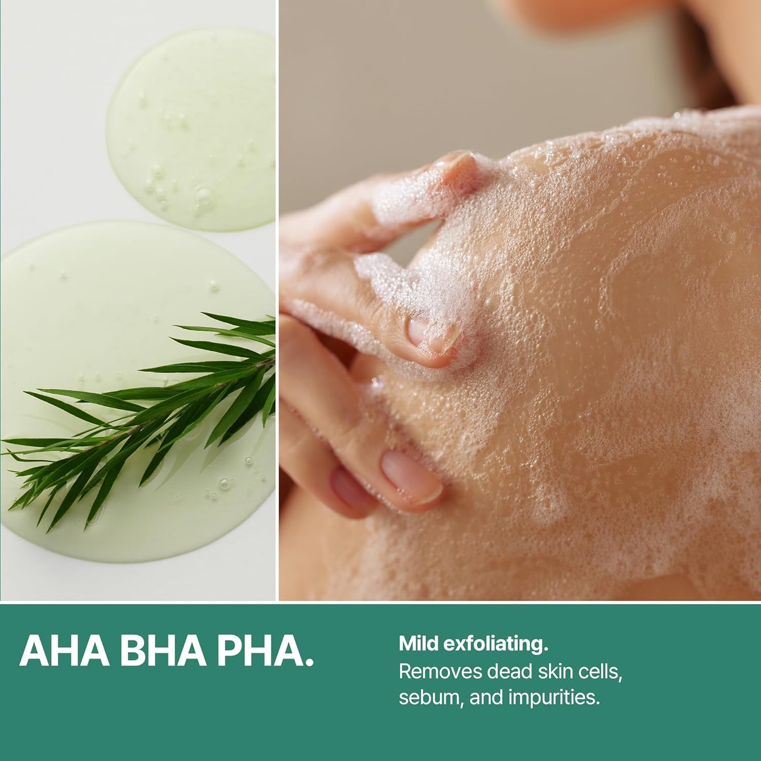 AHA BHA PHA 30 Days Miracle Acne Clear Body Cleanser - 13.5Oz, 400Ml - Daily Exfoliating Tea Tree Acne Body Wash with Salicylic Acid - Deep Cleanses Sebum and Impurities - Korean Skin Care