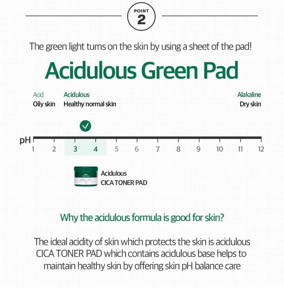 CICA Mild Toner Pad (60 Pads) - Exfoliating, Hydrating, Soothing, Ph Balancing with BHA, Centella Asiatica Extract, Hyaluronic Acids for Daily Facial Use