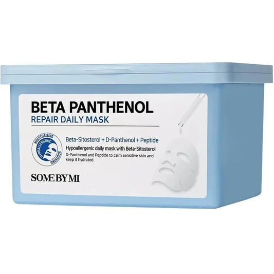 Beta-Panthenol Repair Daily Mask - 30 Sheets, 11.8Oz - Daily Vegan Korean Face Sheet Mask for Skin Barrier Recovery - Hydrating and Moisturizing Skin Care with Panthenol - Korean Skin Care