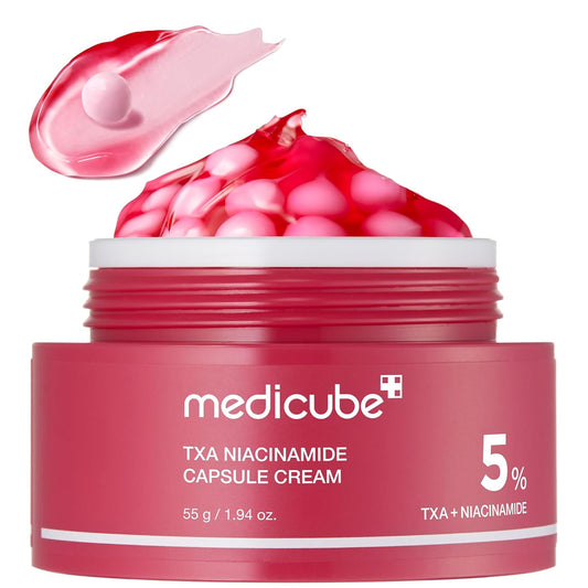 Txa+Niacinamide Capsule Cream | Dual Radiance Moisturizer, Ideal for Use after Spot Care | for Uneven Skin Tone, Texture & Hydration | 99% Pure Tranexamic Acid | Korean Skincare | 1.94Oz