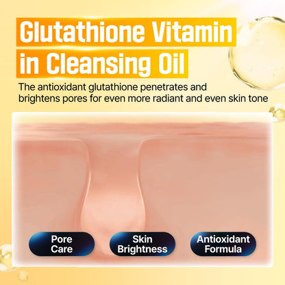 No.5 Cleansing Oil | Glutathione C Facial Spa Cleanser | Gentle Cleanser for Blackhead, Pore, Makeup Remover | Vitamin C, Niacinamide | Double Cleansing, Korean Skincare | 6.76 Fl. Oz.