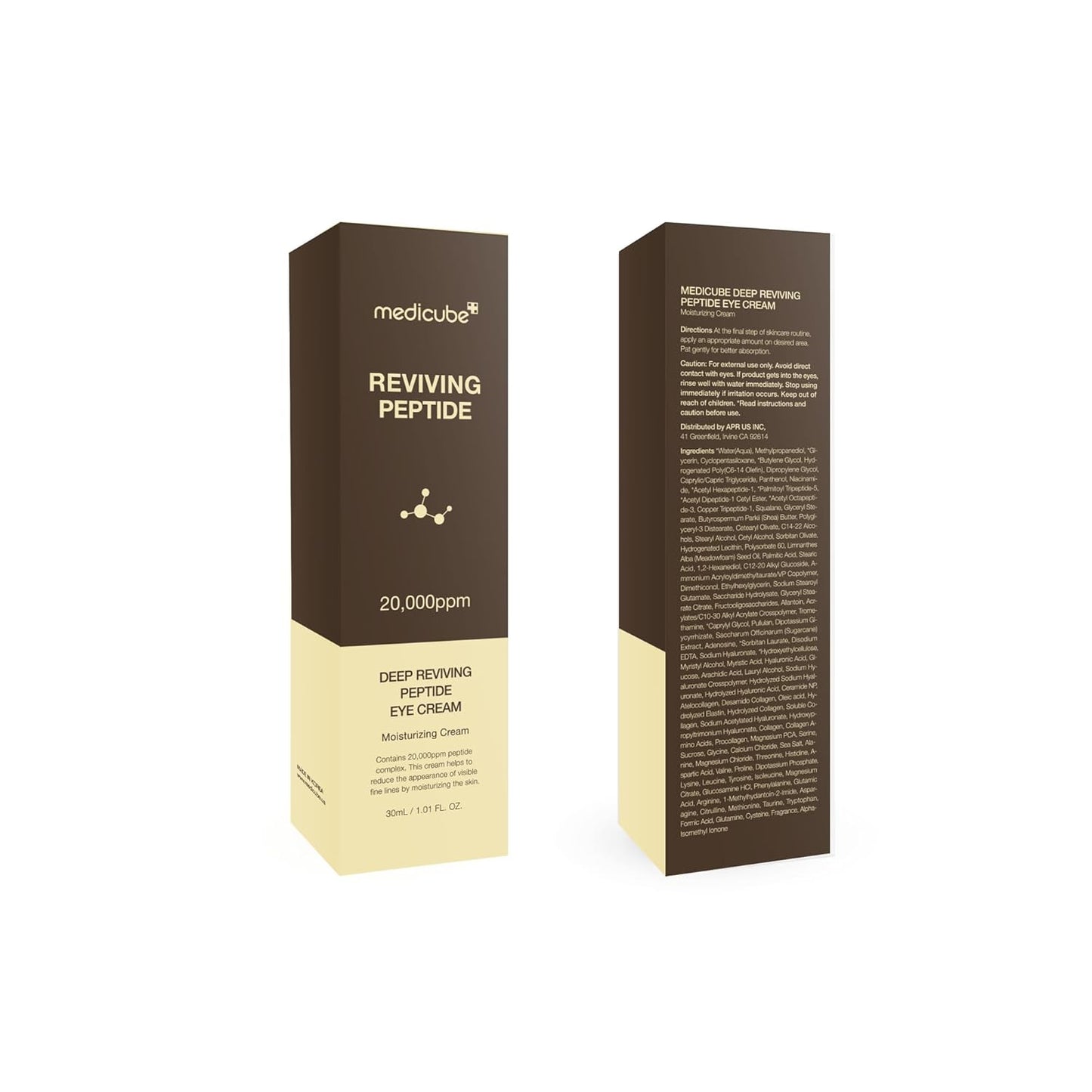 Deep Reviving Peptide Eye Serum 1.01 Fl. Oz., | Eye Treatment Serum with Quadruple Peptides, Niacinamide, and Squalane | Reduces Signs of Aging and Fine Lines