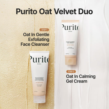 Oat Exfoliating Facial Polish Cleanser - Hydrating Daily Face Wash with Gentle Scrub Clay Pore Minimizing Panthenol, Oat Seed Water Vegan, Non-Comedogenic Korean Skin Care 5.07 Fl.Oz