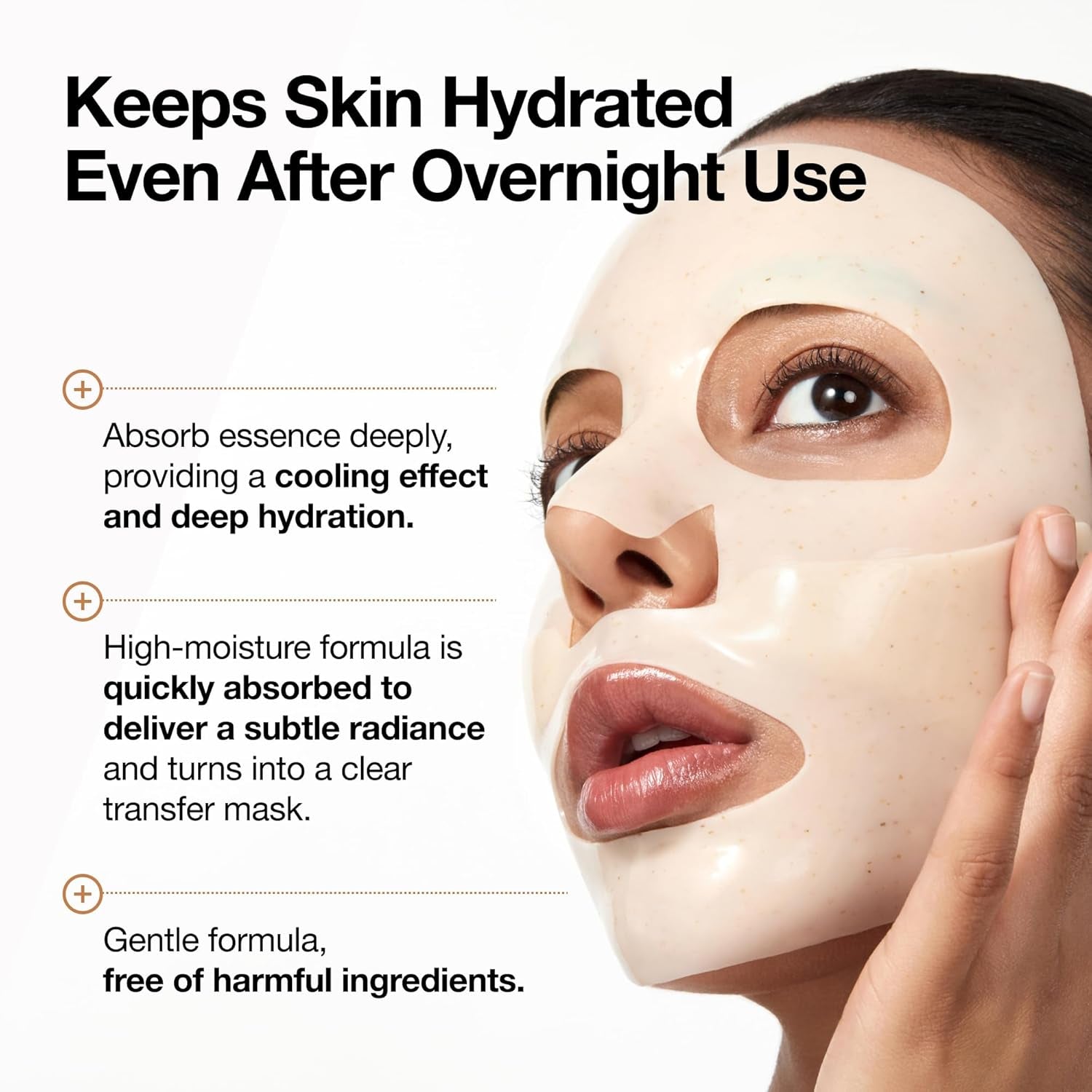 Rice 70 Glow Collagen Mask, Overnight Face Mask for Glass Skin, Ceramide, Collagen Facial Mask, Skin Moisture Barrier, Tightening Care, Natural Color, Korean Skin Care (38G, 4Ea)