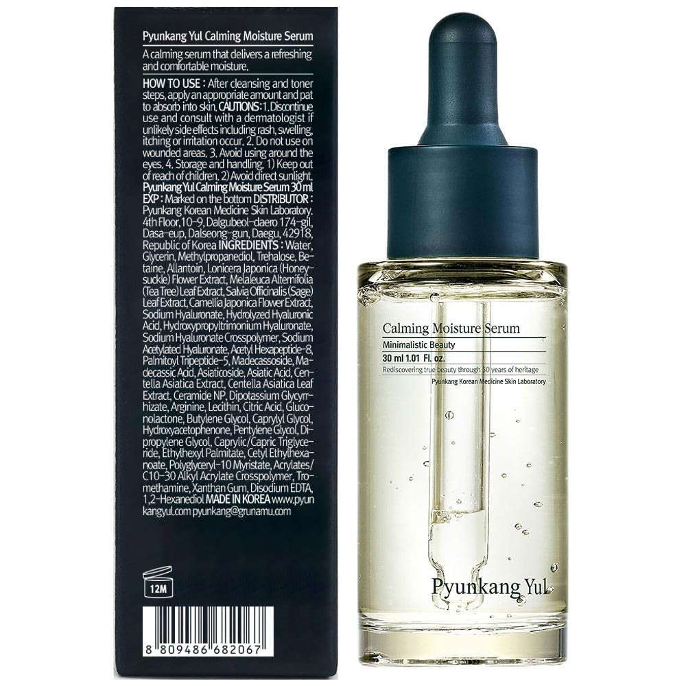 Calming Moisture Serum for Strong Daily Moisturizing Power, Skin Revival & Soothing Care with Centella Asiatica, Tea Tree, 5 Hyaluronic Acids, Ceramide |